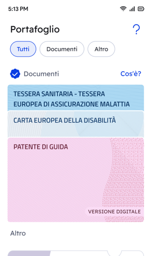 Anteprima della funzionalità Documenti su App IO con la versione digitale della Patente, della Tessera Sanitaria e della Carta Europea Disabilità