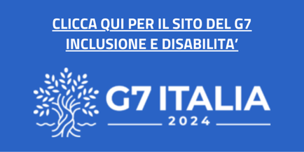 banner cliccabile che porta al sito del G7 Inclusione e Disabilità